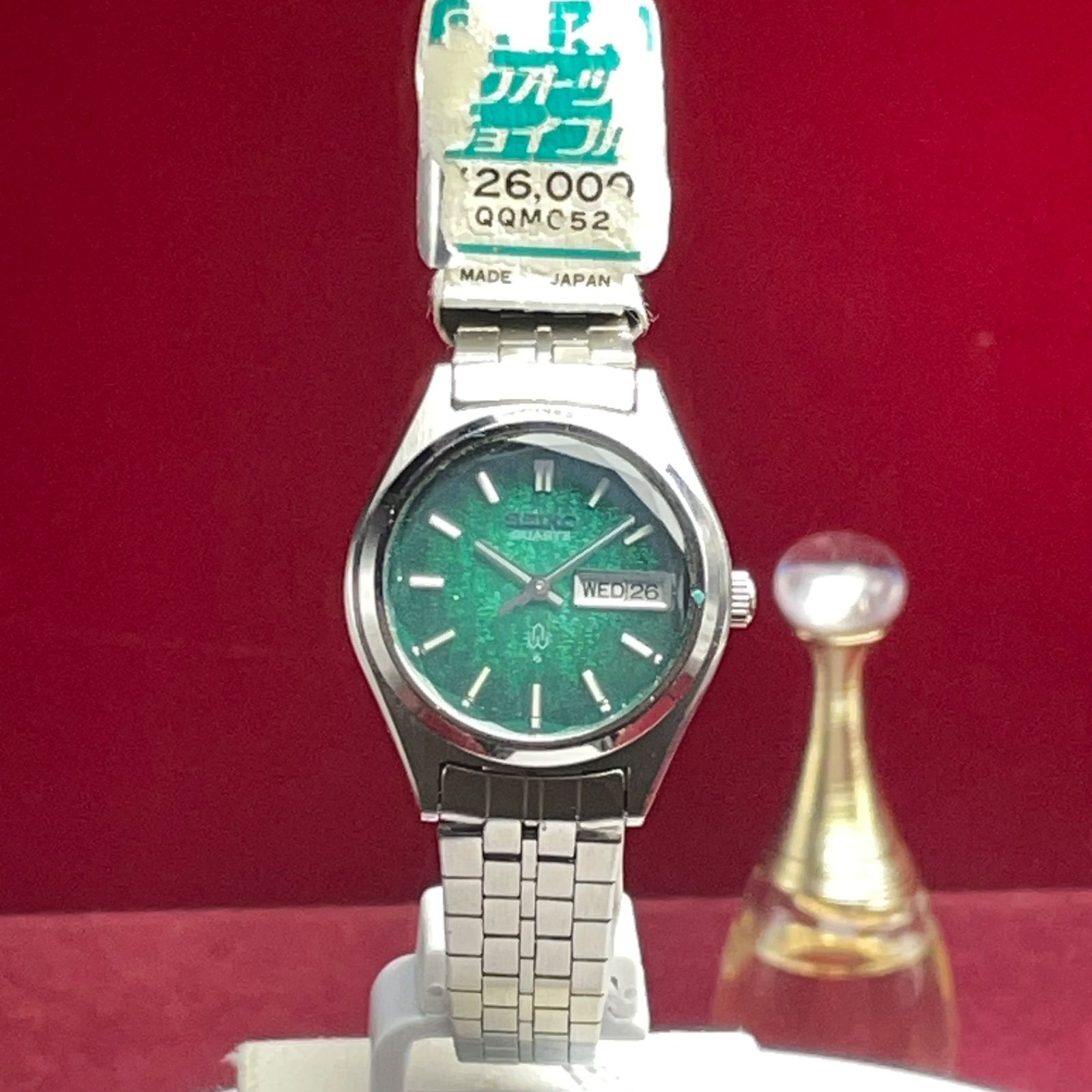 90s 未使用 SEIKO ジョイフル クォーツ 純正SSベルト 電池交換済