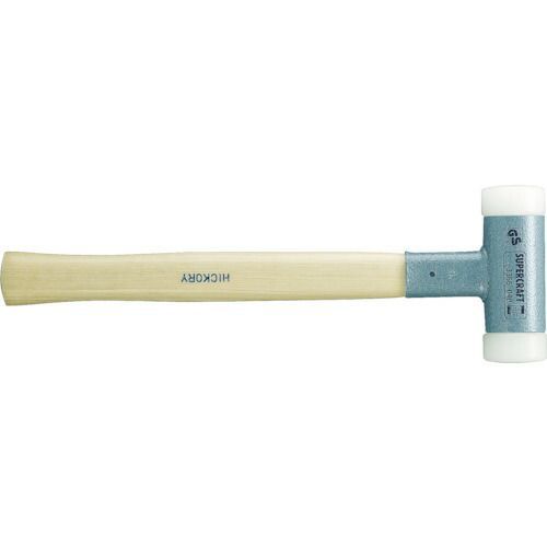 ＨＡＬＤＥＲ スーパークラフトハンマー ヒッコリー製ハンドル付ナイロン白 頭径６