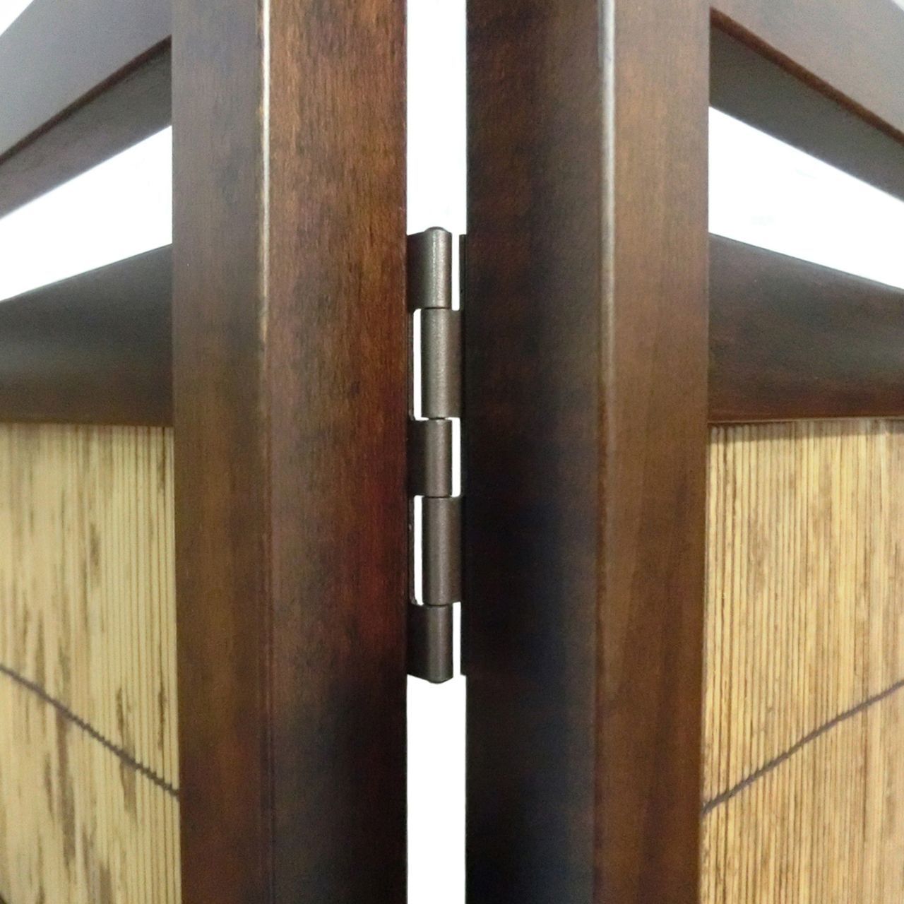 スクリーン　パーテーション　天然杢タモ無垢材　天然竹　変わり織り簾使用 竹簾スクリーン 室内 衝立 和風 和室 屏風 おしゃれ パーテーション 3