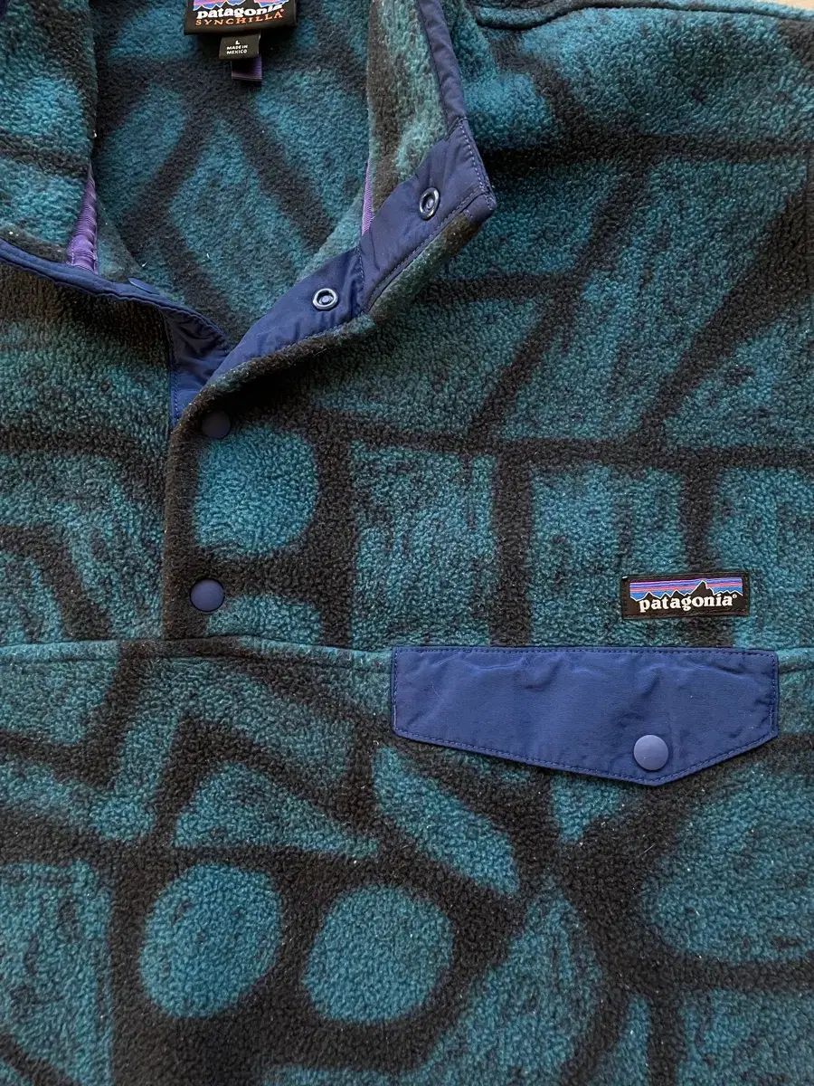 L パタゴニア Synchilla シンチラ aztec アズテック ブルー フリース ヴィンテージ patagonia ニット セーター トップス メンズ