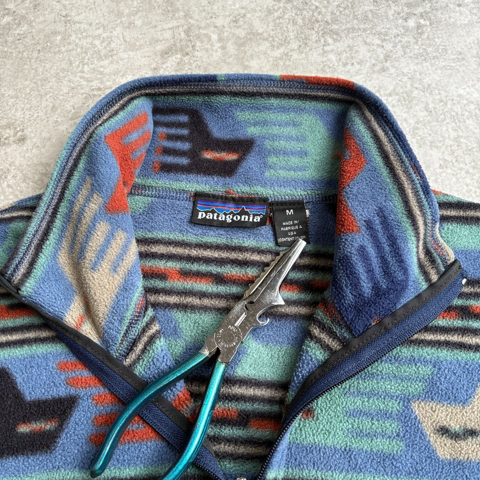 90s 1995年 USA製 patagonia Lightweight Synchilla Half zip Pullover 