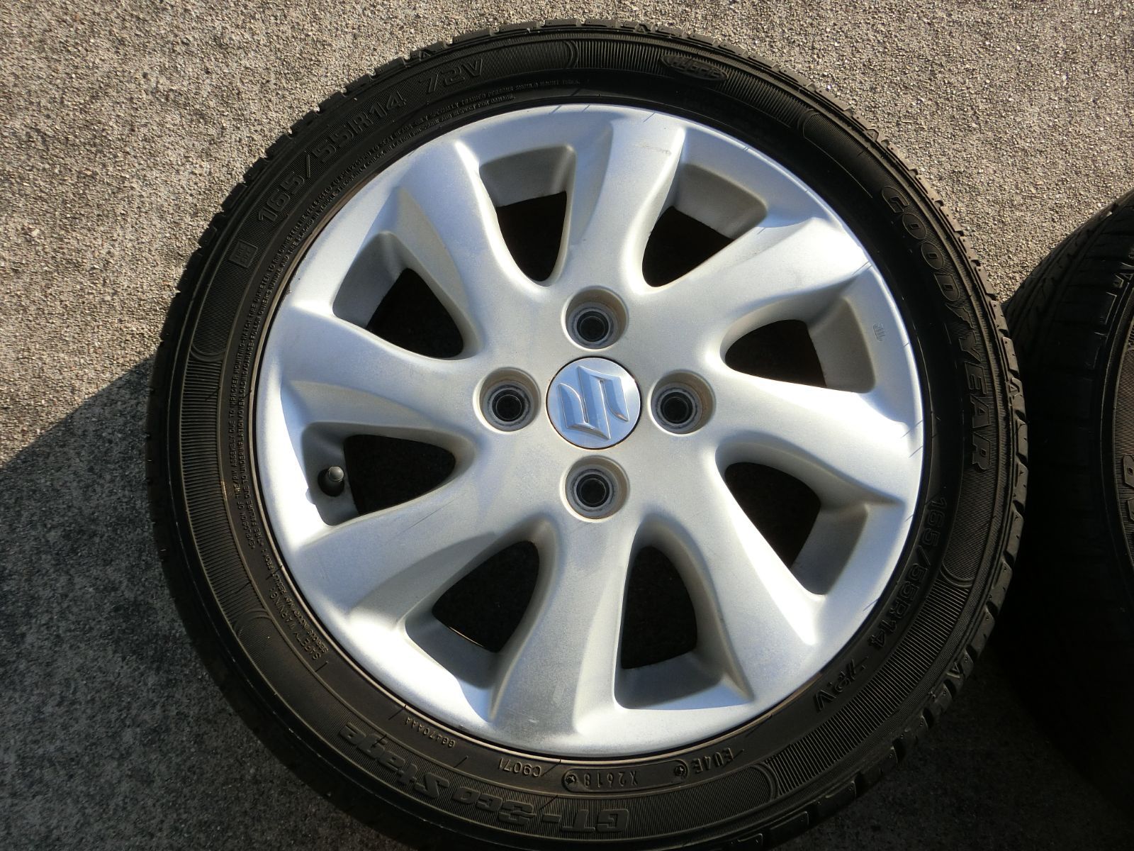 887] スズキ純正 14インチ アルミホイール 14×4.5J +50 PCD100 ハブ径