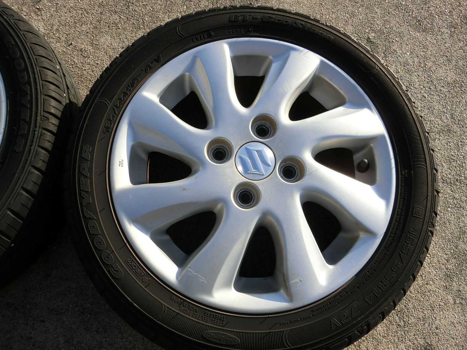 887] スズキ純正 14インチ アルミホイール 14×4.5J +50 PCD100 ハブ径