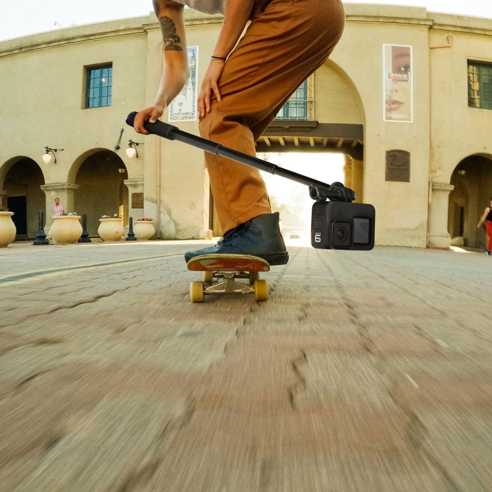 迅速発送】GoPro用 防水自撮り棒 49cm水中延長ポール 3段伸縮セルカ棒