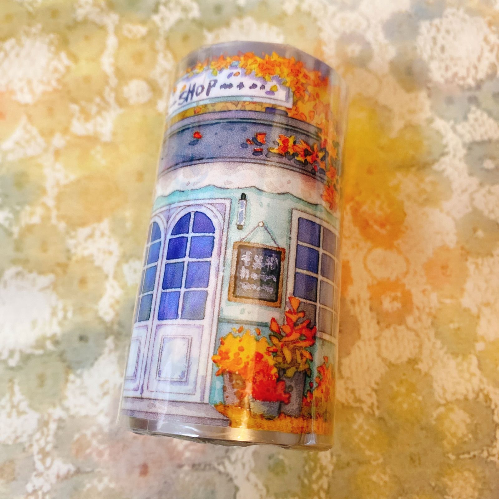 海外マスキングテープ巻売り 街景闊歩 風景マスキングテープ人物マステ 2511150 街心秋風 海外マスキングテープ巻き売り 風景マスキングテープ