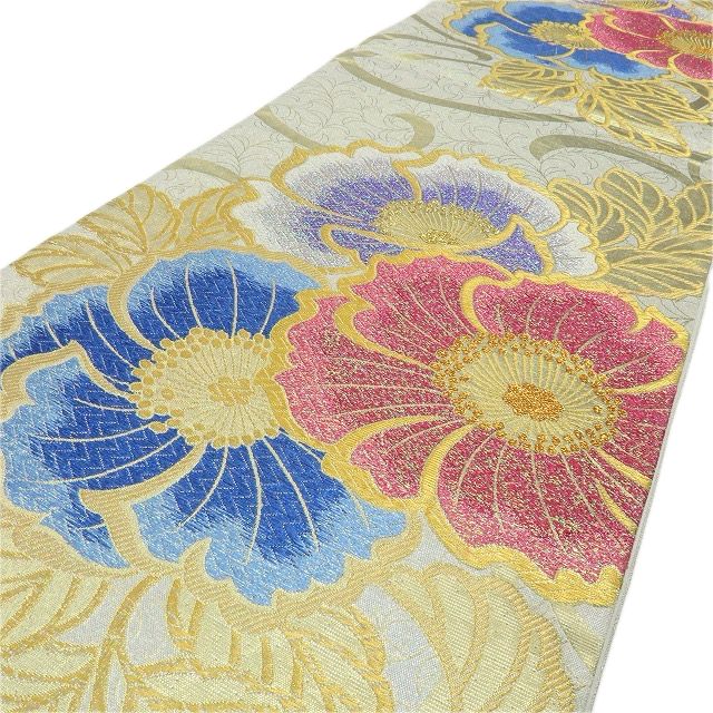 六花-RIKKA- 着物 正絹 桜 成人式 振袖用 袋帯 A 4056