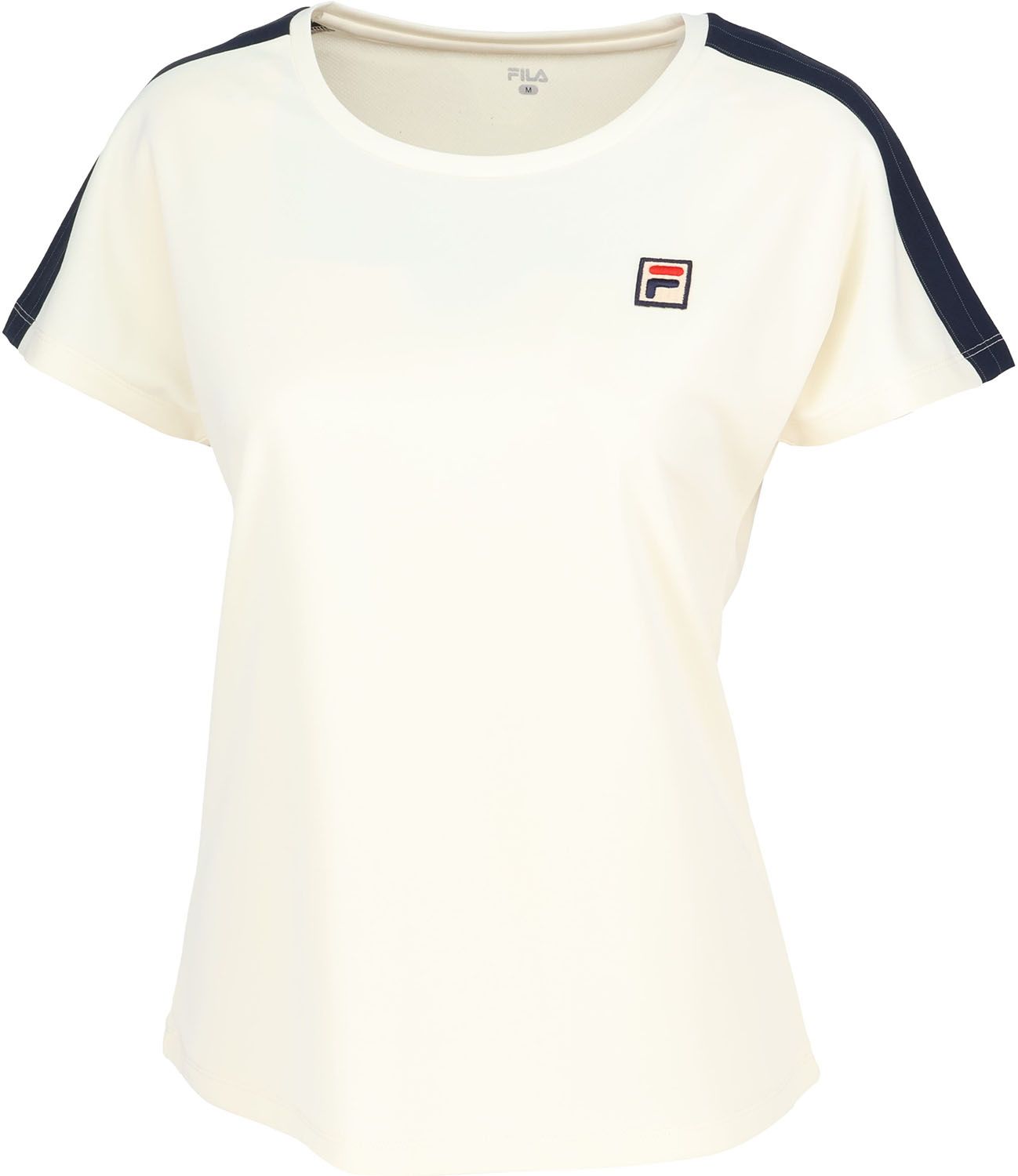 フィラ FILA テニス ゲームシャツ レディース ウィメンズ 女性 大人 半袖 Tシャツ トップス ウェア ロゴ ワンポイント メッシュ ピンストライプ 部活動 クラブ スクール  EL0246 フィラ FILA テニス ゲームシャツ レディース ウィメンズ 女性 大人