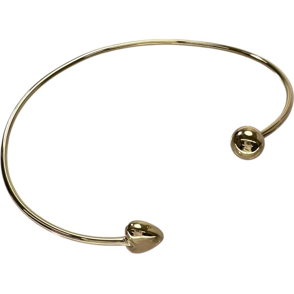 ハートデザイン バングル ブレスレット K 18ゴールド 18金 1.7 g 16 cm レディース BL ex