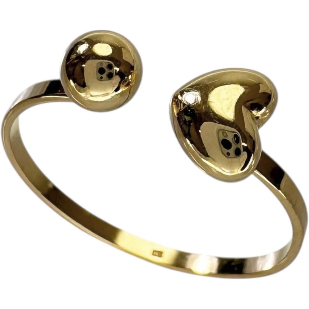 10号 ハートデザイン リング・指輪 K18ゴールド 18金 0.7g レディース