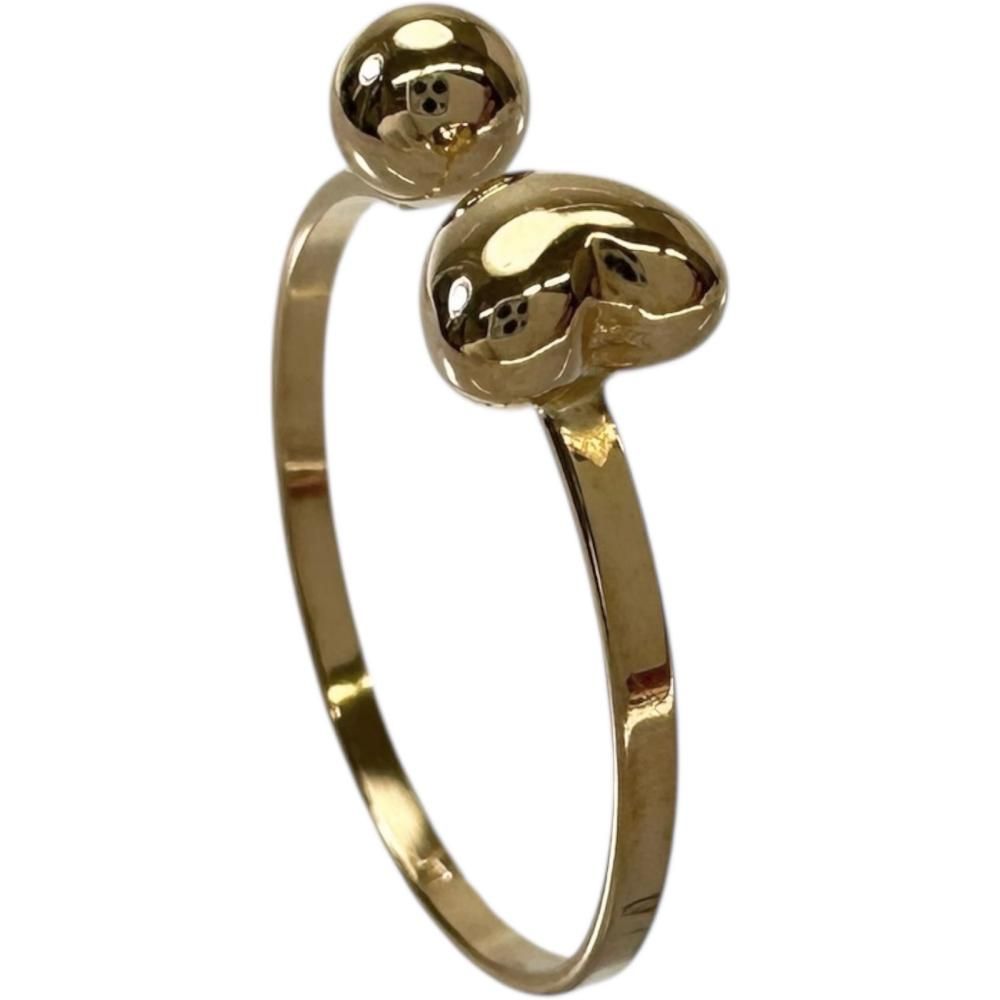 10号 ハートデザイン リング・指輪 K18ゴールド 18金 0.7g レディース