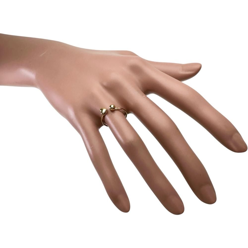 10号 ハートデザイン リング・指輪 K18ゴールド 18金 0.7g レディース