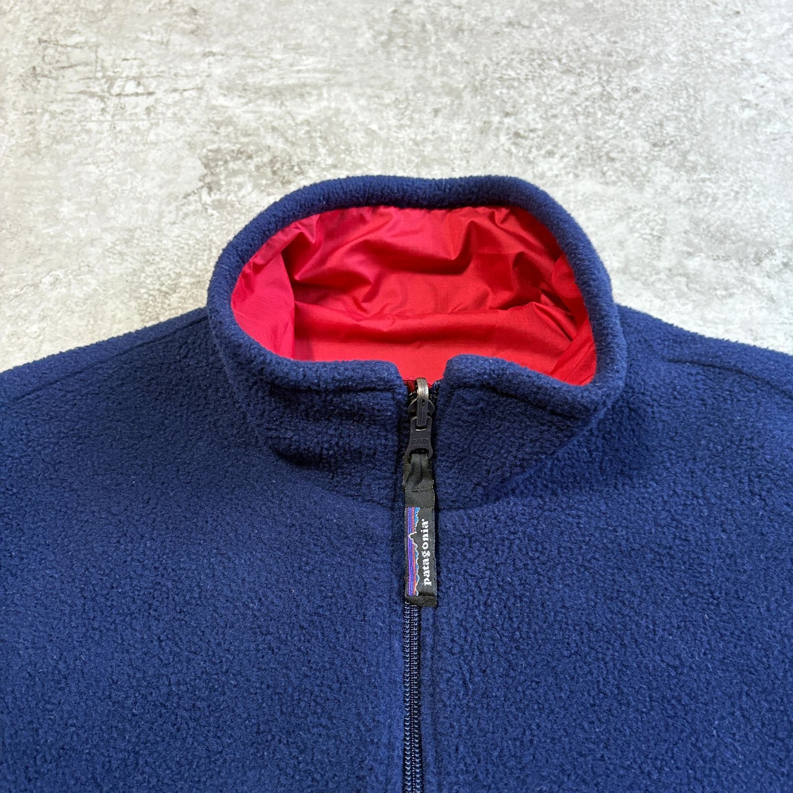 90s 1998年 USA製 patagonia Capilene Glissade 【 navy × red 