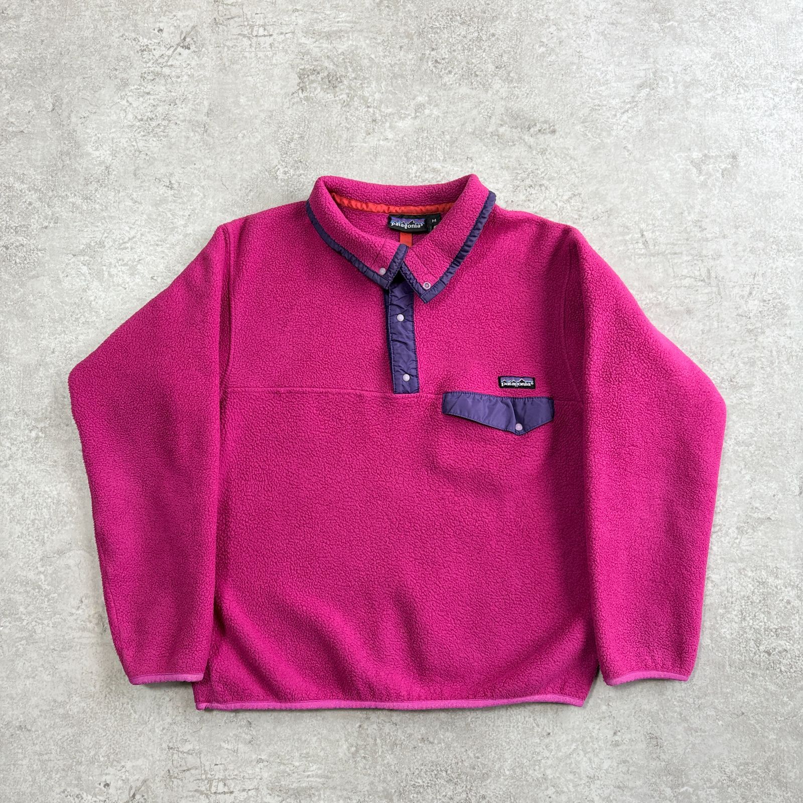 90s USA製 patagonia Synchilla Snap T Pullover 【 pink