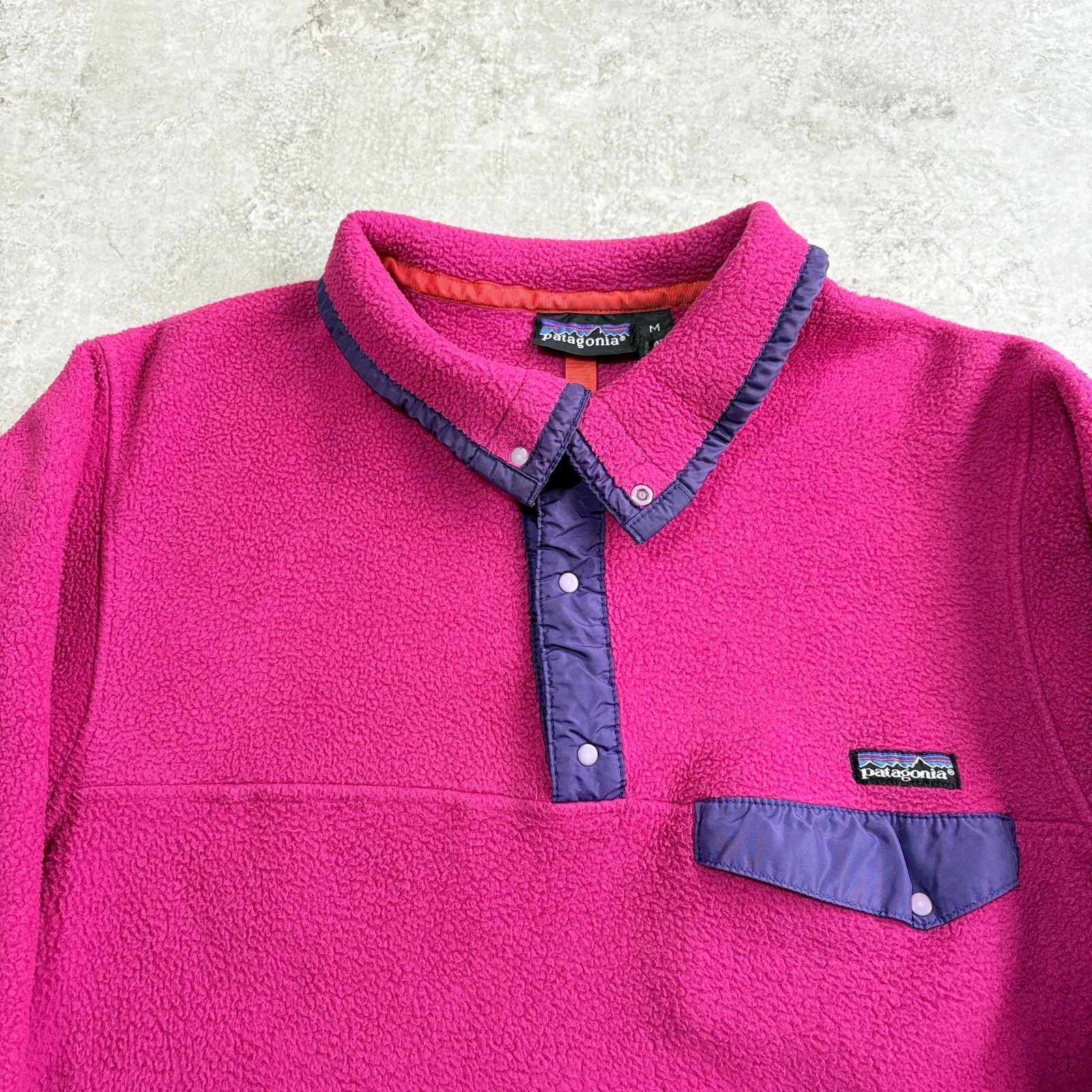 90s USA製 patagonia Synchilla Snap T Pullover 【 pink