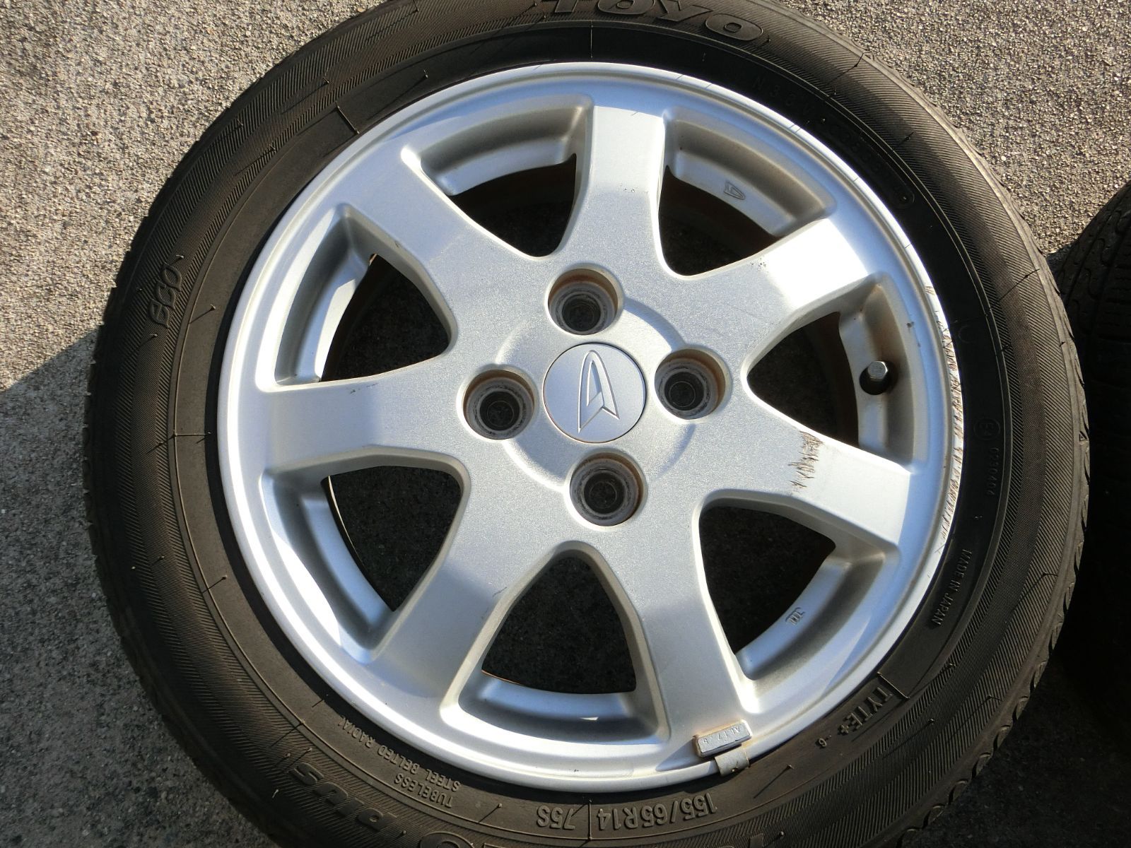 889] ダイハツ純正 14インチ アルミホイール 14×4.5J +45 PCD100 ハブ