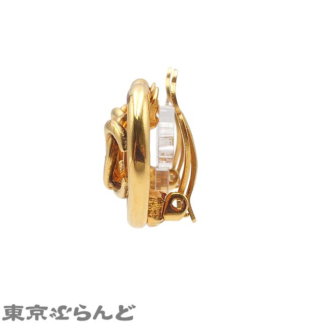 シャネル CHANEL イヤリング ゴールド メタル ラウンド ココマーク ヴィンテージ コスチュームジュエリー 93 P レディース