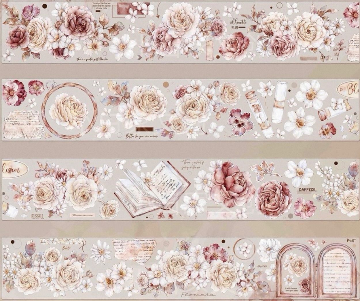 PET 5.5cm×6m 120cm/loop 海外マスキングテープ 海外マステ 花 - メルカリ