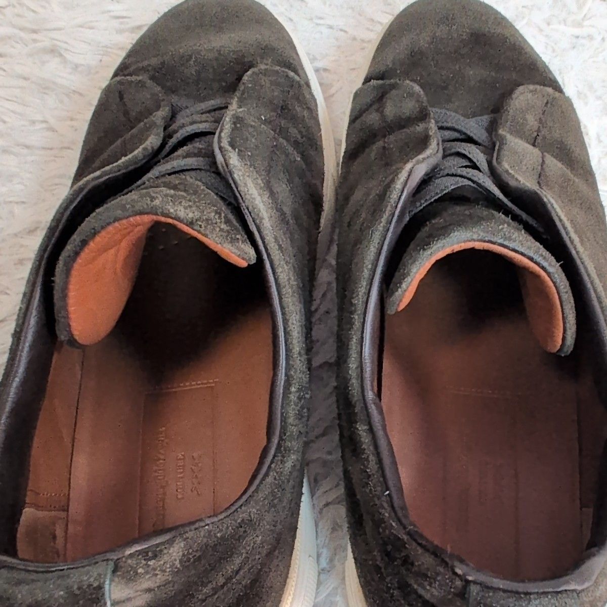  モデル エルメネジルドゼニア Ermenegildo Zegna TRIPLE STITCH スウェードスリッポンスニーカー 8 5 メンズ スエード スリッポン 靴