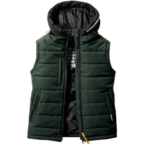 バ トル 防寒フーディベスト ５０３４ ６１ ＸＸＬ アーミカーキ
