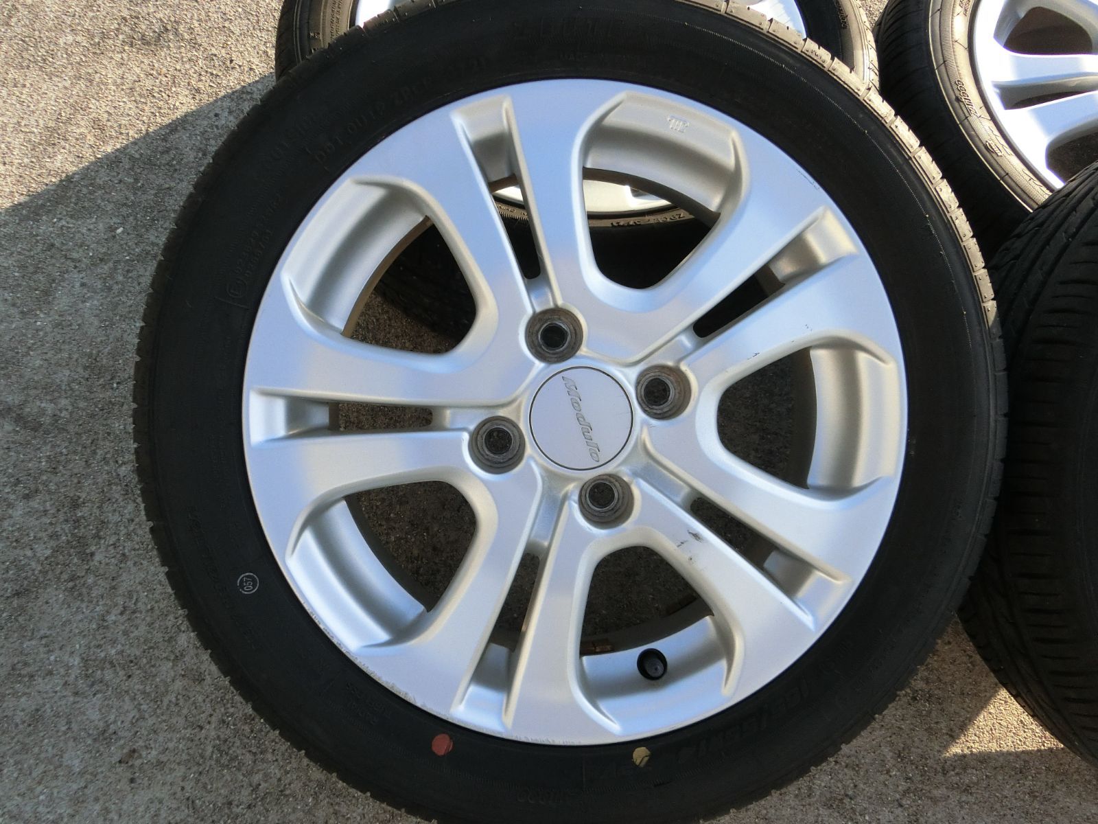 890 ホンダ モデューロ 14インチ アルミホイール 14 4 5 J 45 PCD 100 ハブ径 約56 mm 4穴 4本セット 165 55 R ライフ 外し