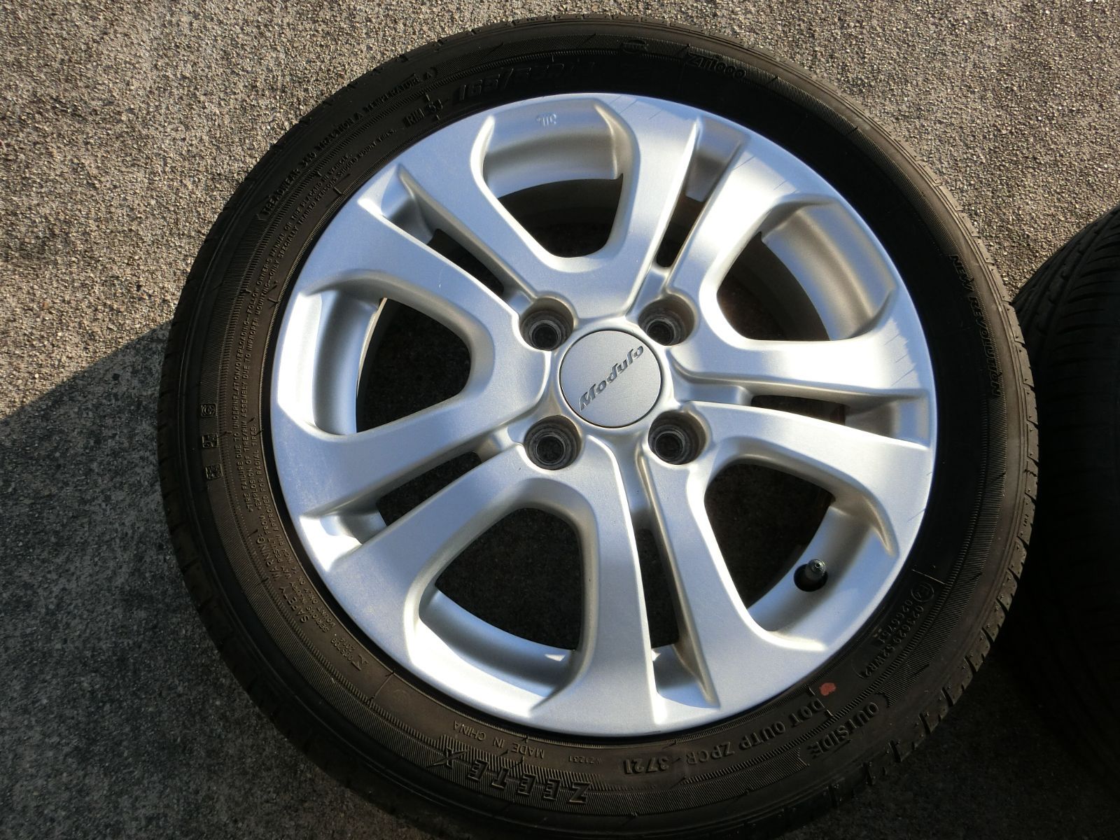  890 ホンダ モデューロ 14インチ アルミホイール 14 4 5 J 45 PCD 100 ハブ径 約56 mm 4穴 4本セット 165 55 R ライフ 外し 14インチ タイヤ ホイールセット