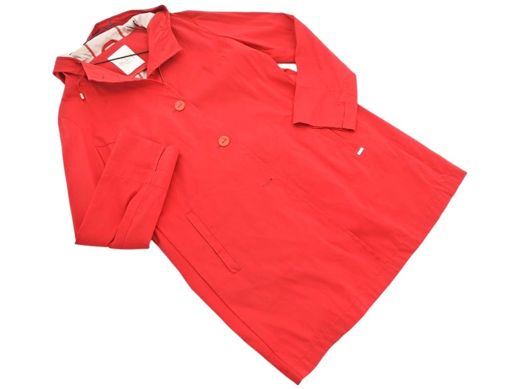 VIOLANTI ヴィオランティ フーディ ロング コート size42/赤