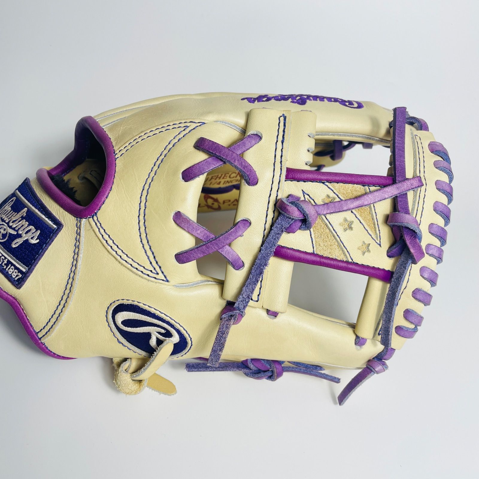 ローリングス 軟式 グローブ 内野手用 HOH 星柄 キャメル パープル グラブ PRO EXCEL CAMEL