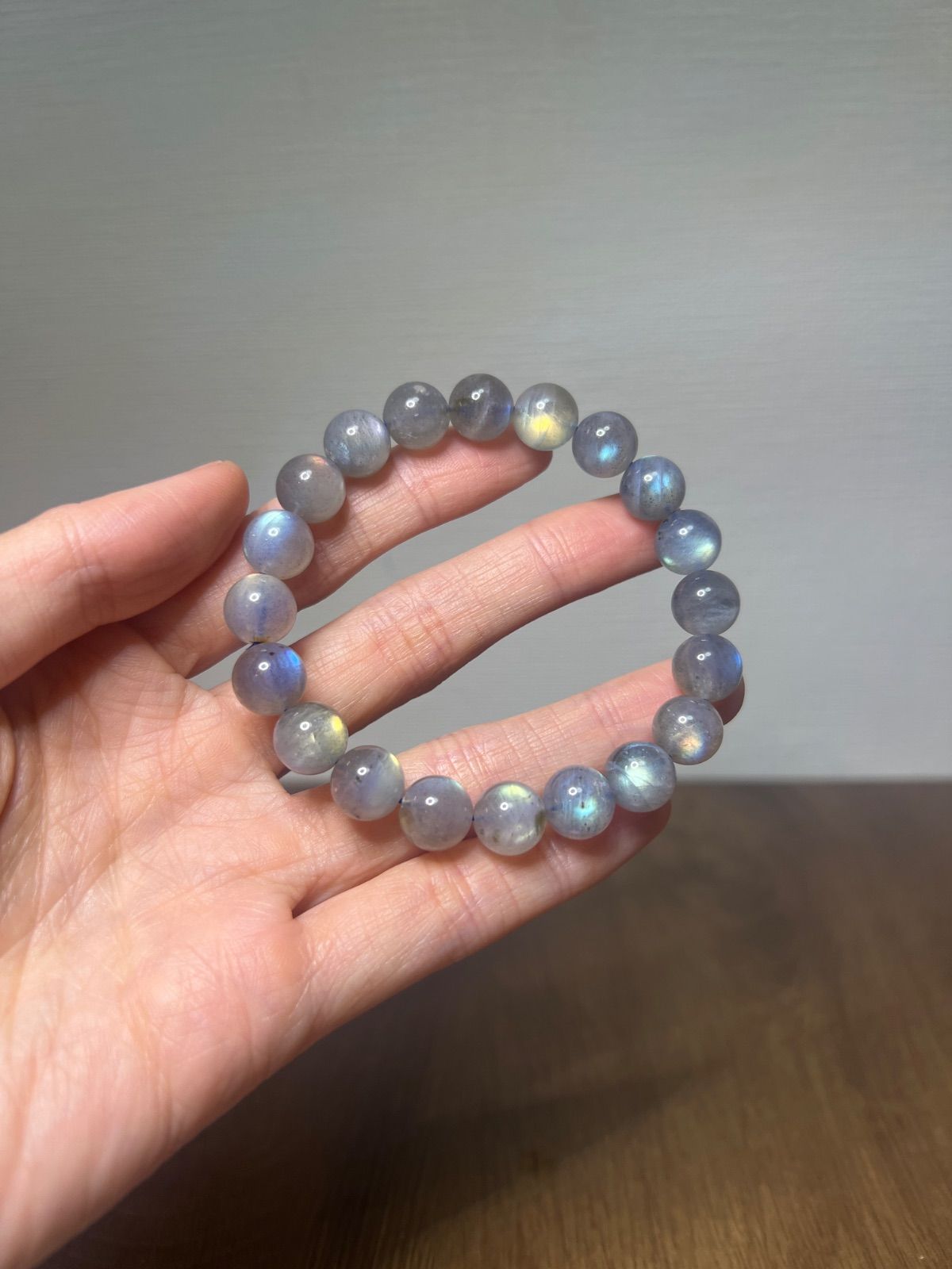 天然石 強いシラー ラブラドライト ブレスレット10㍉約17㌢☆72