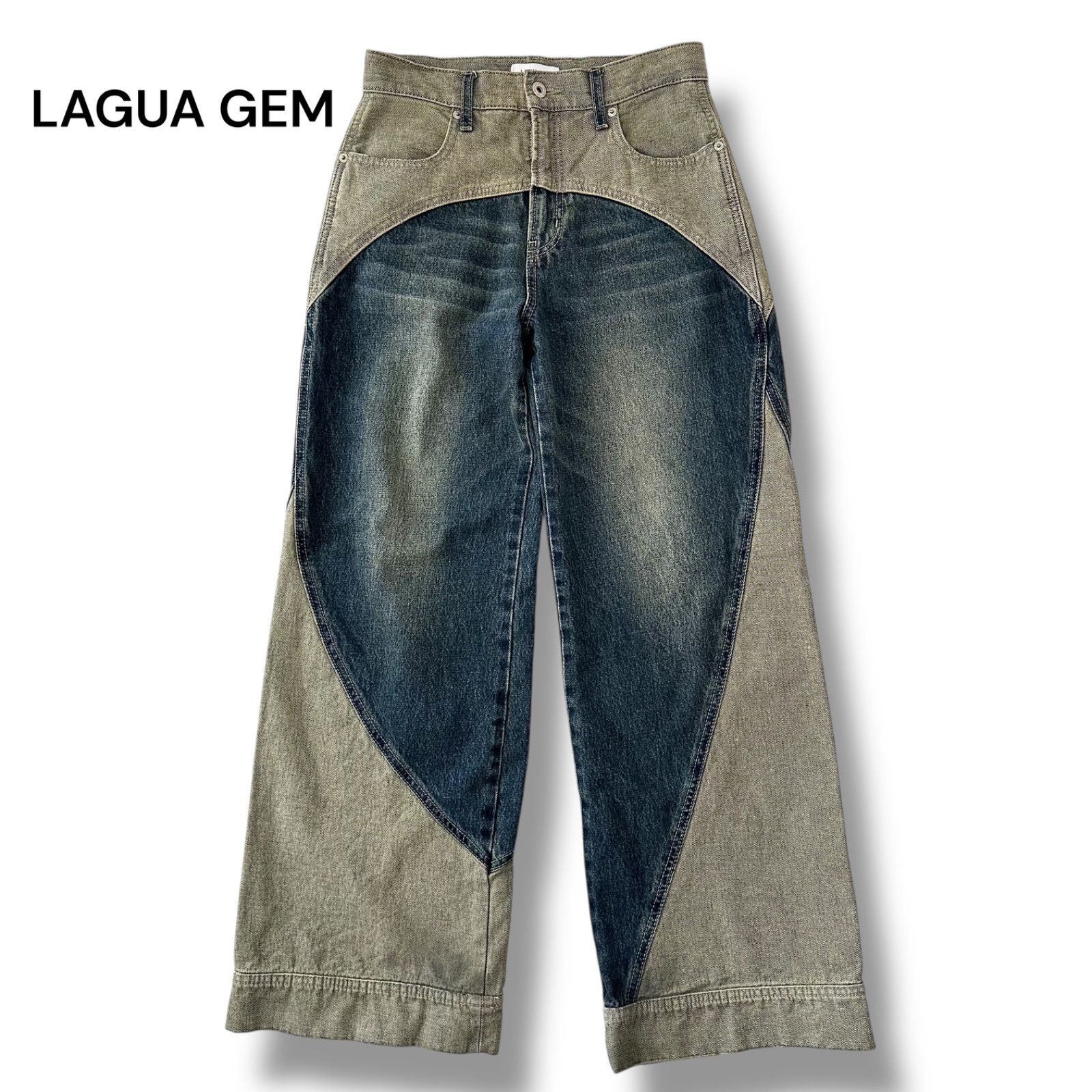 LAGUA GEM ラグアジェム 24AW SWITCHING LOOSEY DENIM デニム Y2K