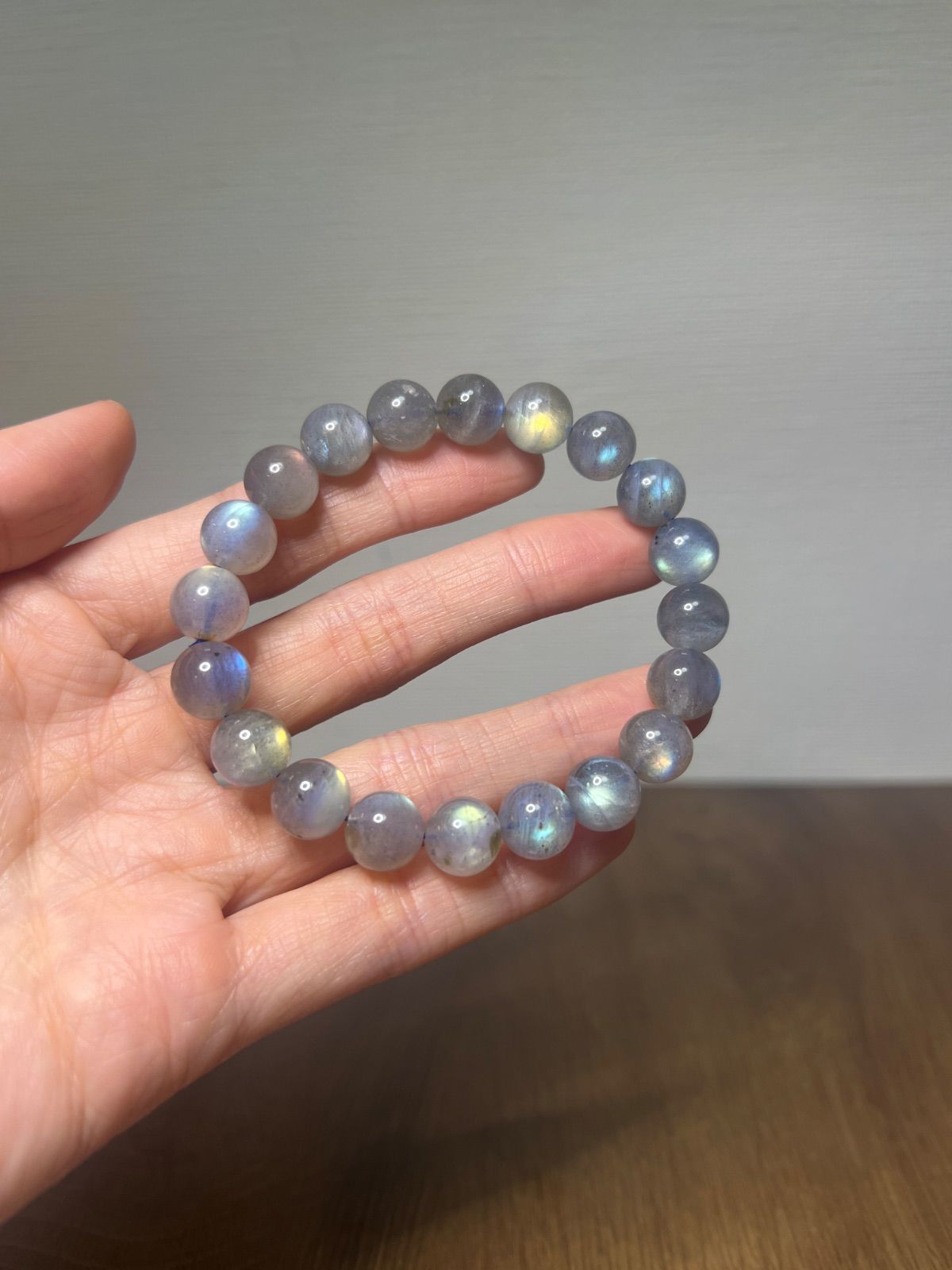 天然石 強いシラー ラブラドライト ブレスレット10㍉約17㌢☆72