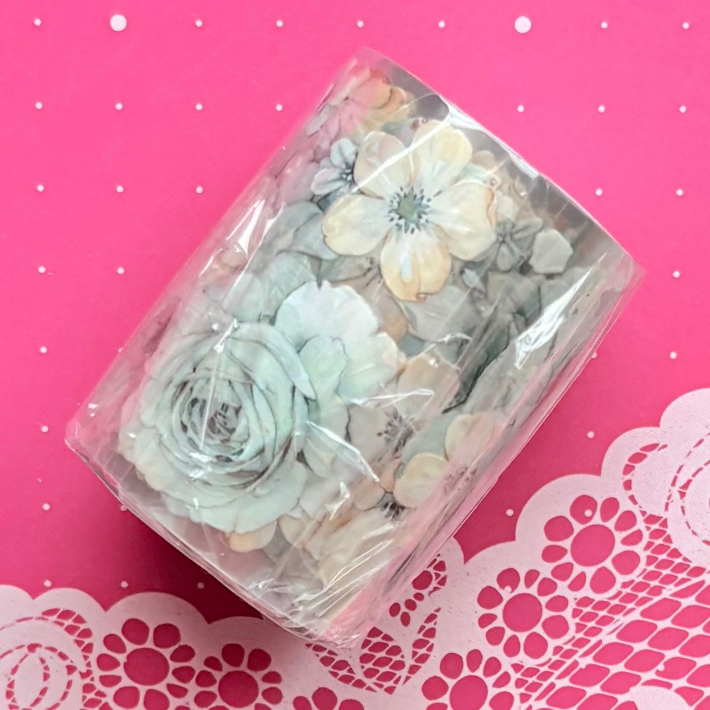 贝壳光 晴空 5.5cm×6m 120cm/loop 海外マスキングテープ 海外マステ 花