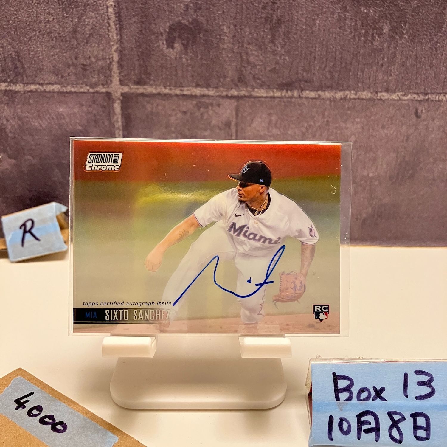 2021 Topps Stadium Club Chrome Sixto Sanchez 直筆サインカード