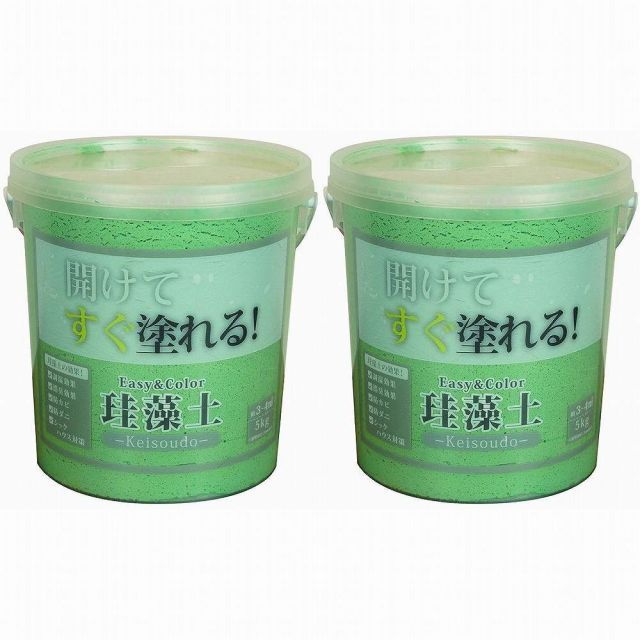 ワンウィル - ＥＡＳＹ＆ＣＯＬＯＲ 珪藻土 ５ｋｇ グリーン セット