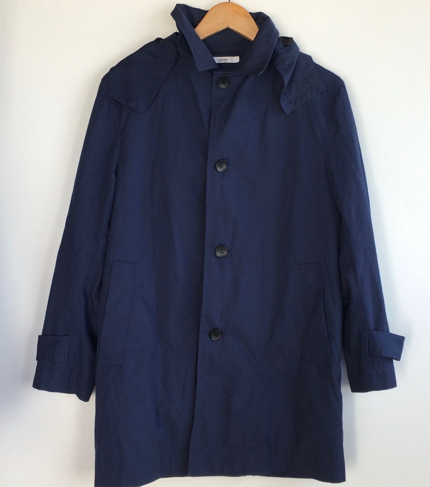 ジャーナルスタンダードレリューム ステンカラーコート メンズ S ネイビー