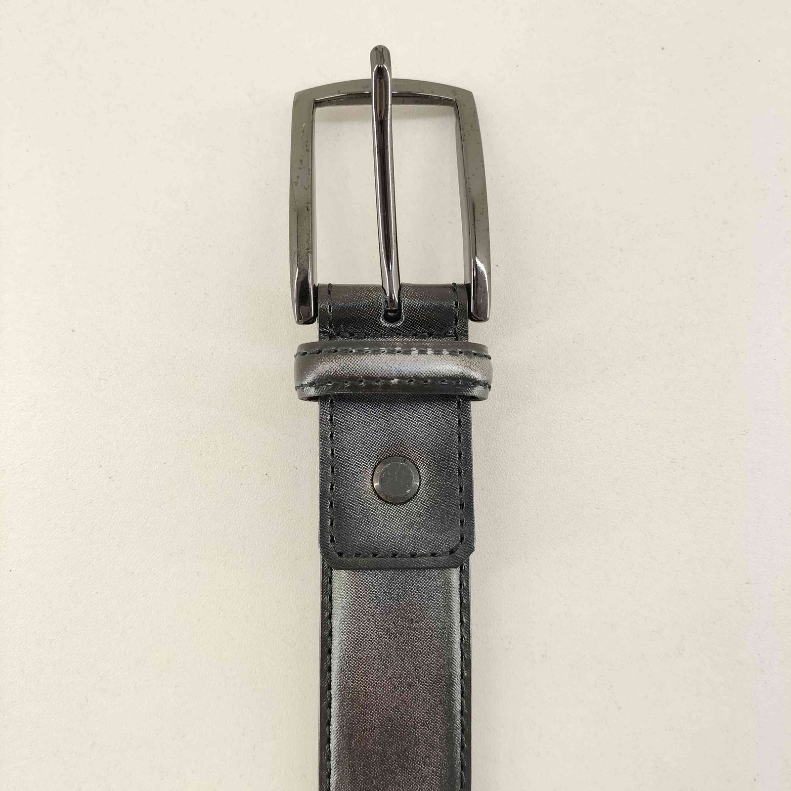 美品 Neil Barrett 3202 ベルト レザー ２バックル ブラック ブラックバレットバイニールバレット BLACKBARRETT by neil barrett