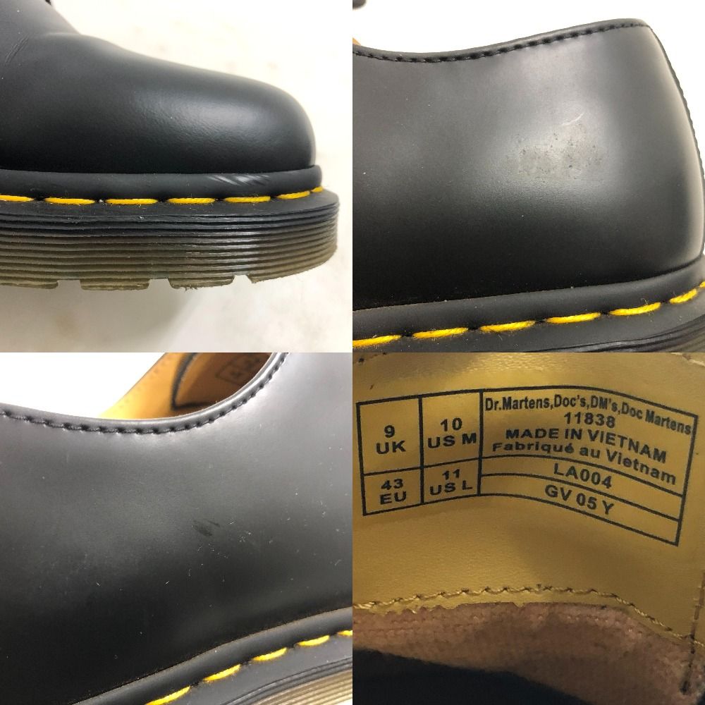 02 w 20930 ドクターマーチン Dr Martens 3ホールシューズ ブラック 28 0 cm UK 9 EU 43 ベトナム製 メンズ 箱なし 靴 11838 品 その他 靴