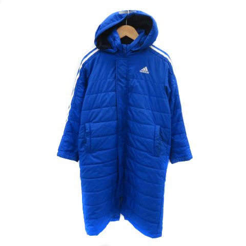 アディダス adidas ベンチコート ロング丈 ジップアップ 2way フード