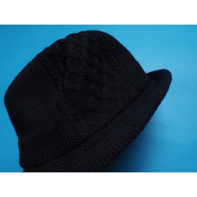 サンプル定価2万円 ARTISAN アルチザン 秋冬 日本製 ウール 編み込み ハット|帽子 F紺 09 58 XP 42