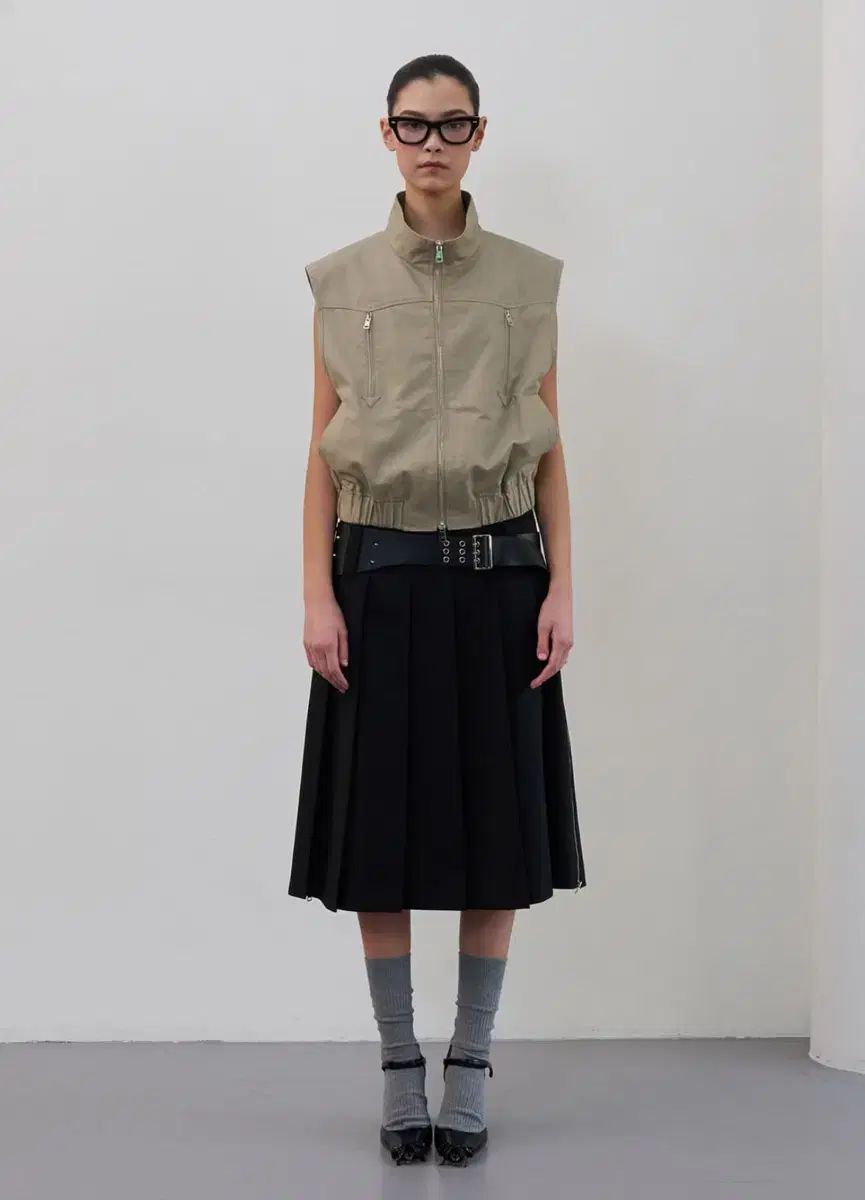 LCDC TM プリーツ ジッパースカート