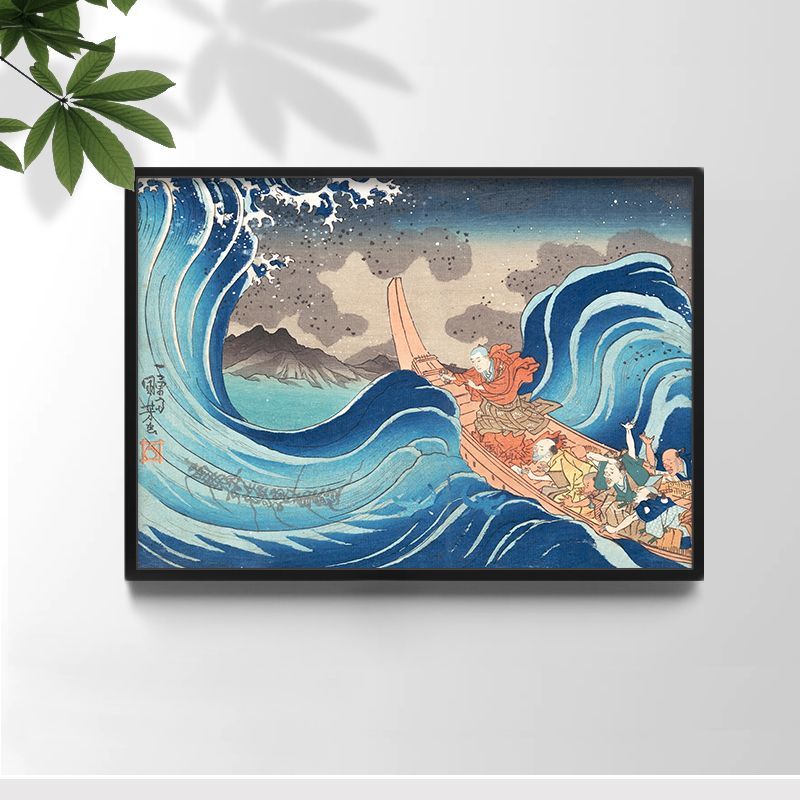 A3サイズ 歌川国芳 ポスター 高祖御一代略図 佐州流刑角田波題目 日蓮