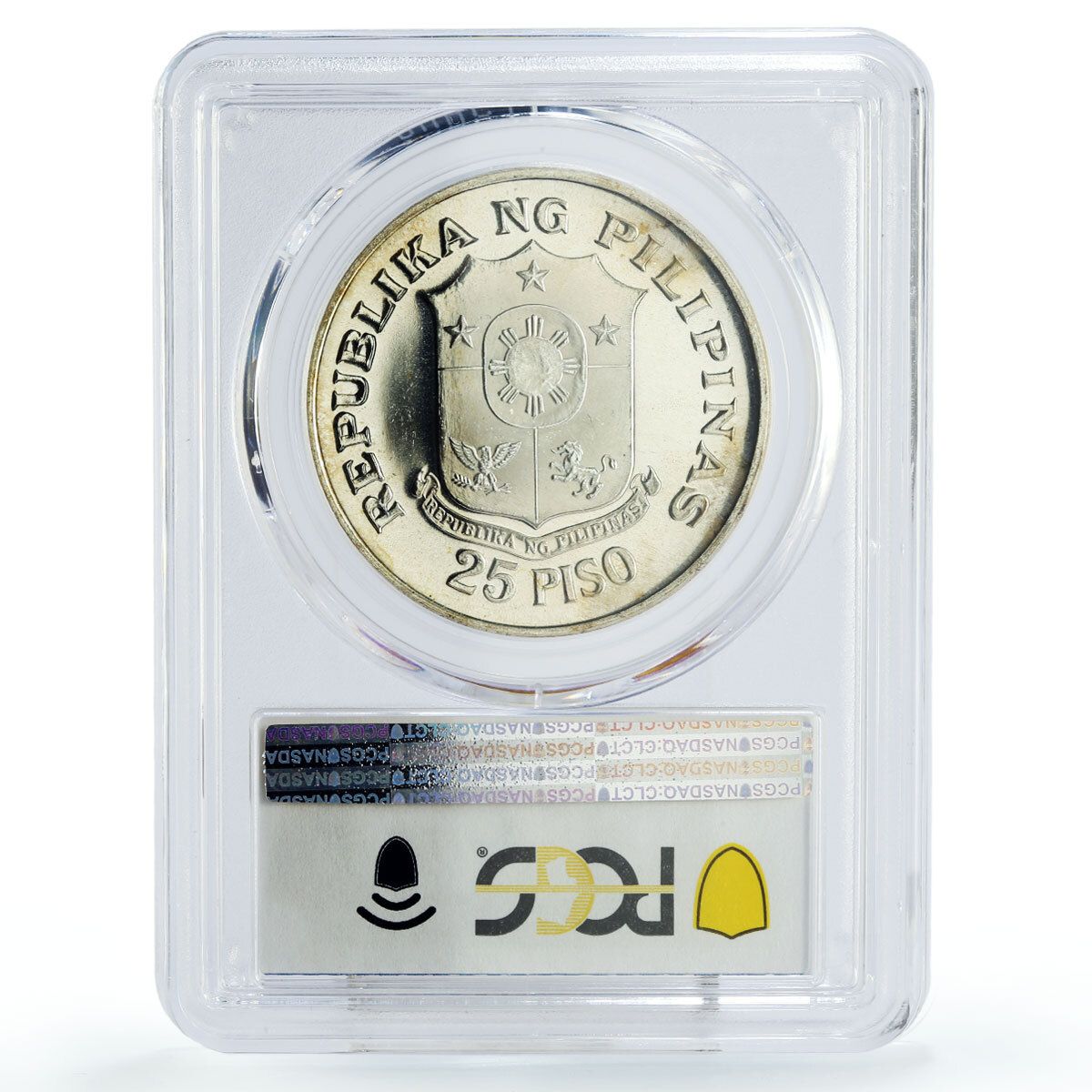 フィリピン 25ピソ 中央銀行25周年記念 MS65 PCGS 銀貨 1974年 - メルカリ