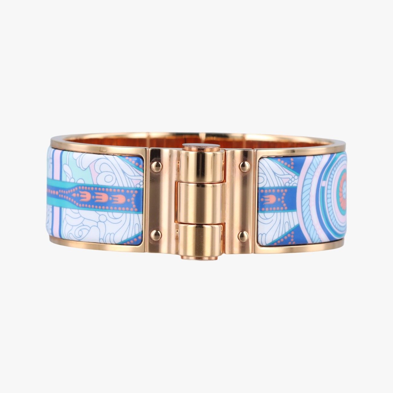 エルメスHermesクリッククラック ブルー×ゴールド×マルチカラー GP SP 01 18