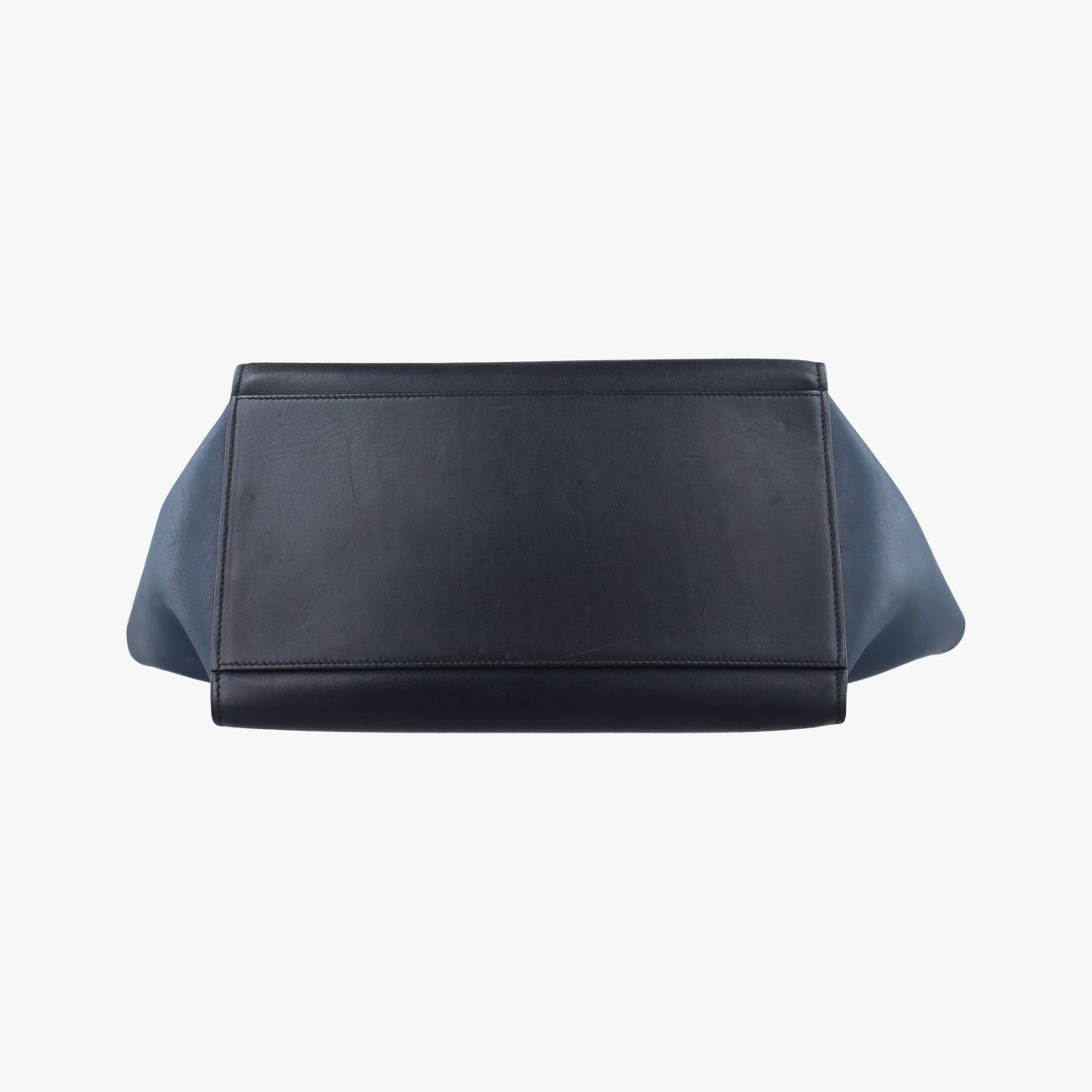 セリーヌCelineトラペーズ グレー×ネイビー レザー S-CU-4124 - メルカリ