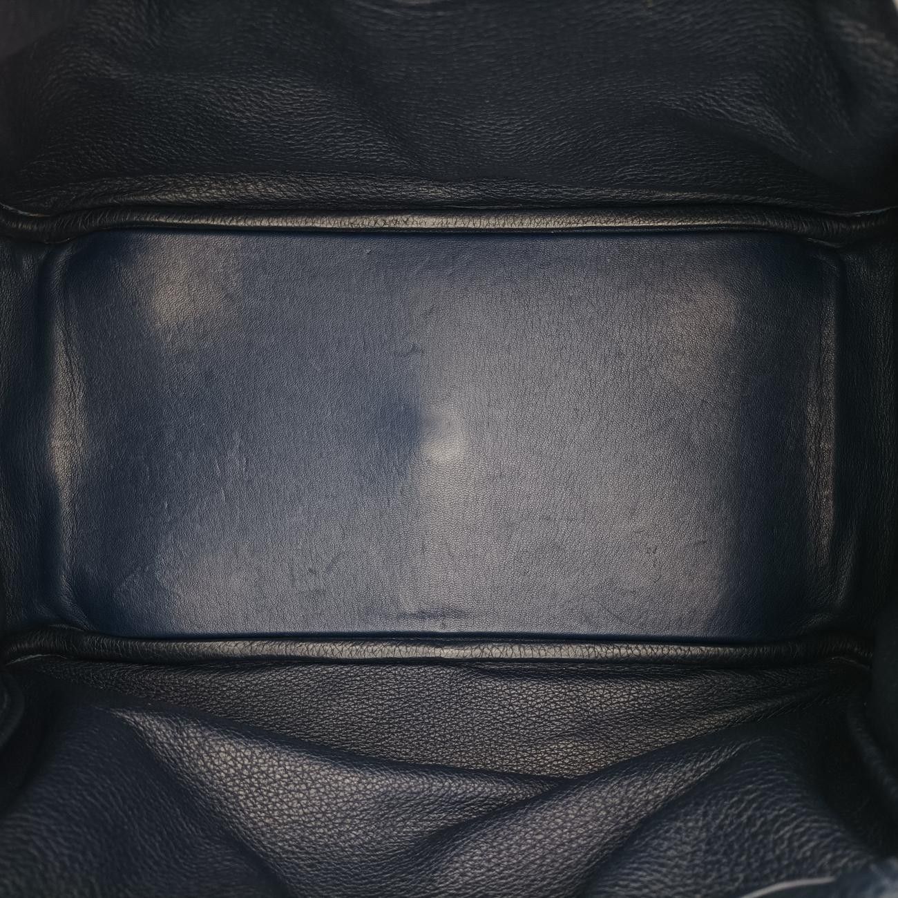 エルメスHermesリンディ34ブルー ナイトトリアヨン クレマンスFP□M