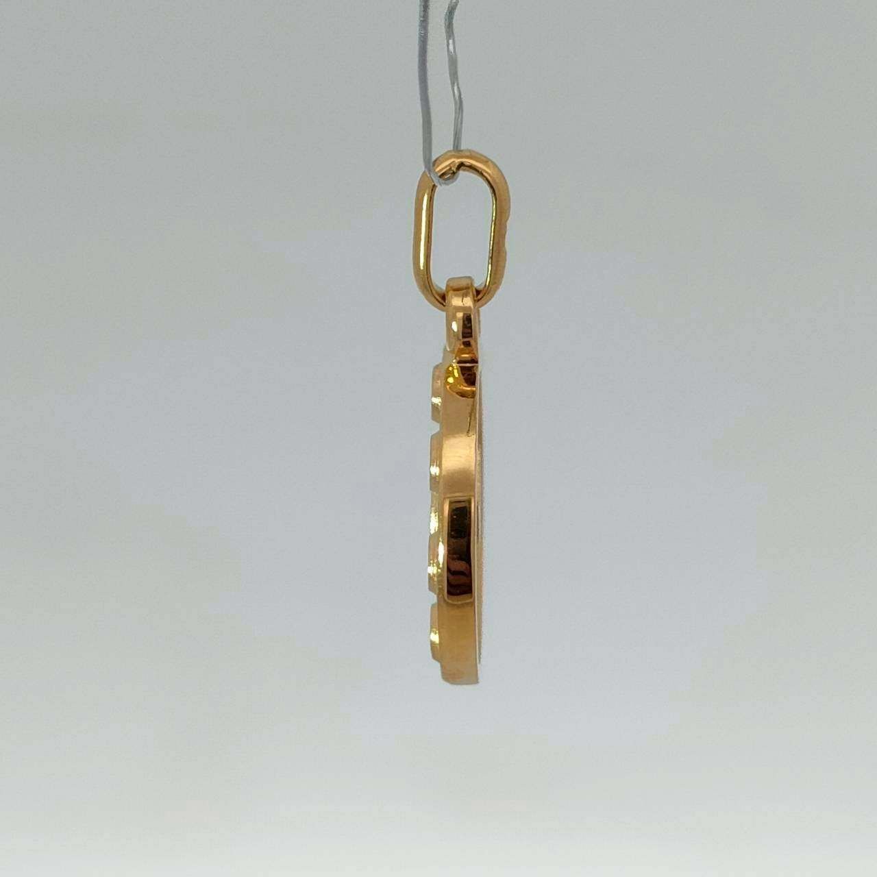 18金 K18 パワーアップロゴペンダント トップ 男女兼用 2.35g D707