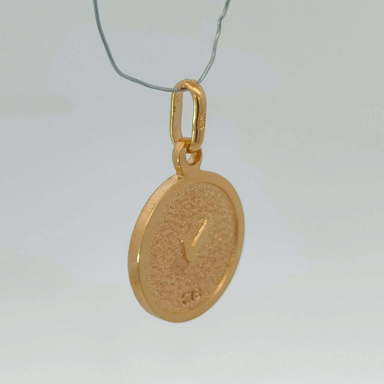 18金 K18 パワーアップロゴペンダント トップ 男女兼用 2.35g D707