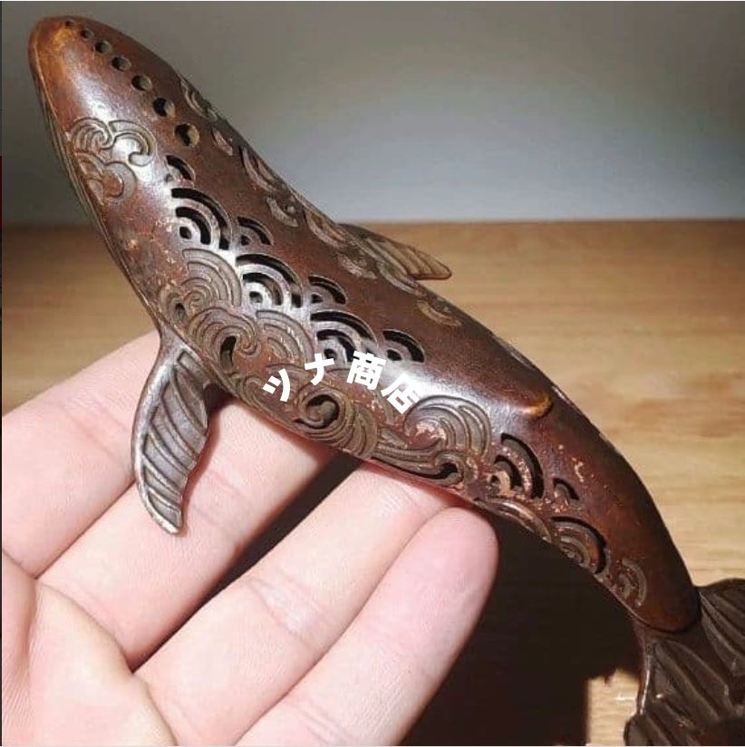 銅 細工 茶道具 香道具 蓋置 置物 鯨香炉 銅製 - メルカリ