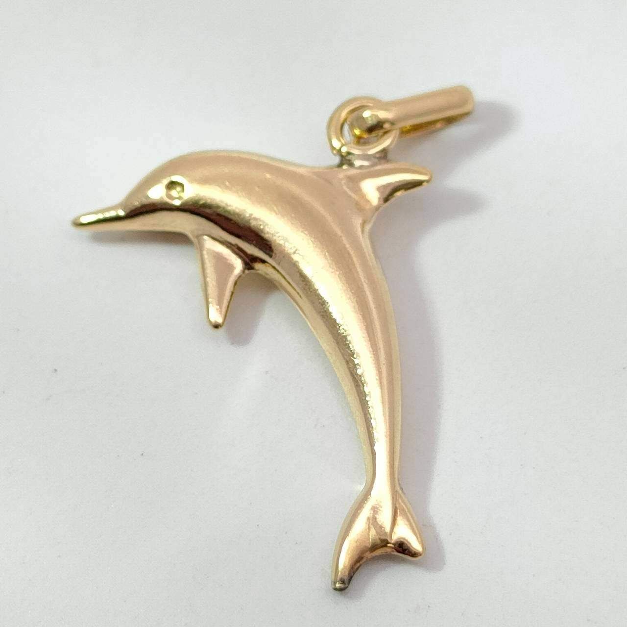 18金 K18 イルカデザイン ネックレストップ 男女兼用 0.54g D709
