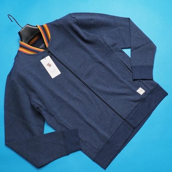 新品1.5万円 Paul Smith ポールスミス ヘリンボーンジャージー ジップ