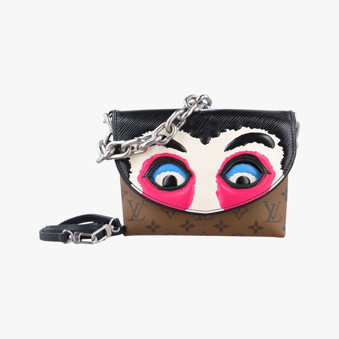 ルイヴィトンLouis Vuittonポシェットカブキマスク モノグラム|ブラウン系×マロン×フューシャ モノグラムリバース×エピ M 43495 DU 3127